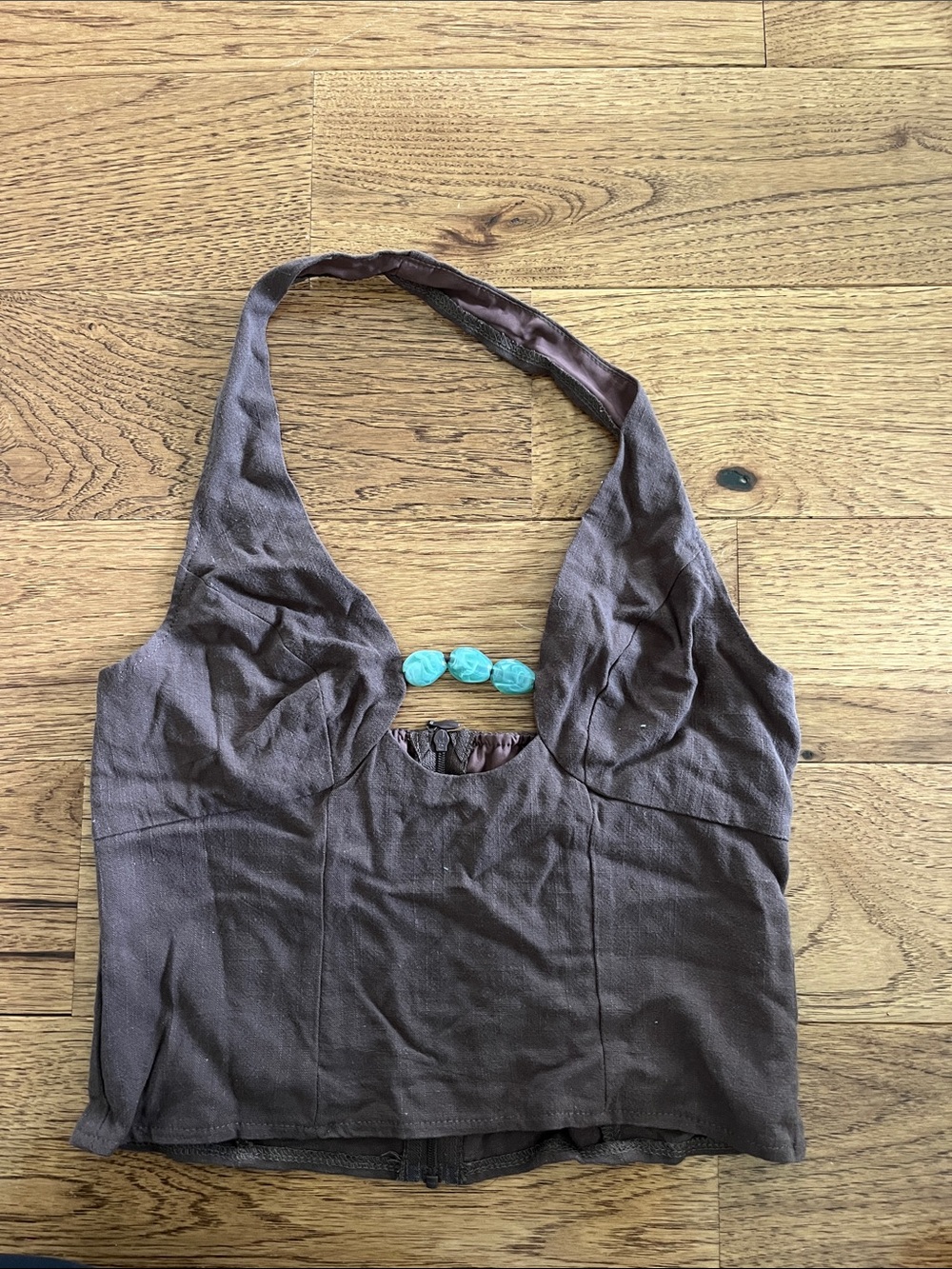 Missguided xs Brown halter top
